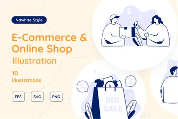 E-Commerce & Online Shop Illustration Pack