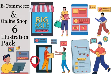E-Commerce & Online Shop Illustrationspack