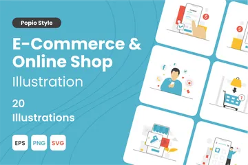 E-Commerce & Online Shop Illustration Pack