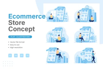 E-Commerce-Shop Illustrationspack
