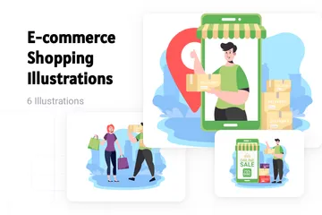 E-commerce Shopping Illustration Pack