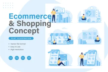 E-Commerce & Shopping Illustration Pack
