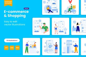 E-commerce & Shopping Illustration Pack