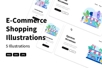 E-Commerce Shopping Illustration Pack