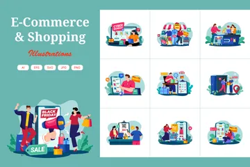 E-commerce & Shopping Illustration Pack