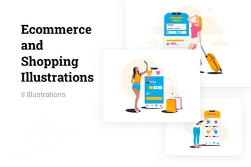 E-Commerce und Shopping Illustrationspack