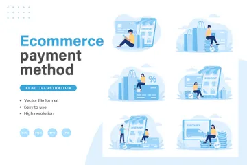 E-Commerce-Zahlungsmethode Illustrationspack