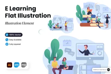 E- Learning Illustration Pack