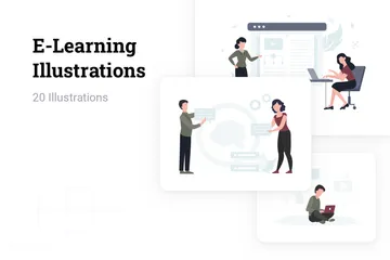 E-Learning Pacote de Ilustrações