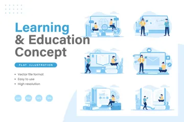 E-learning And Education Illustration Pack