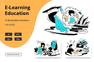 Educação E-Learning Vol 1 Pacote de Ilustrações