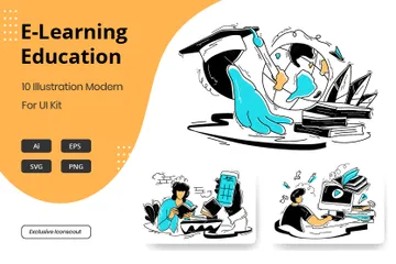 Educazione all'e-learning vol 1 Illustration Pack