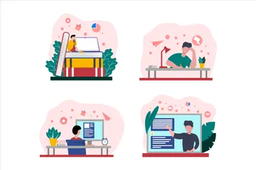 E Learning Illustration Pack