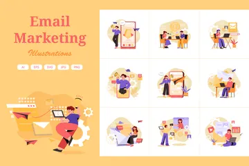 E-Mail Marketing Illustrationspack