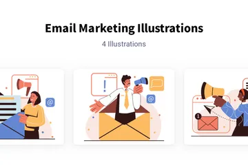 E-Mail Marketing Illustrationspack