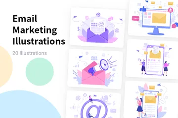 E-Mail Marketing Illustrationspack