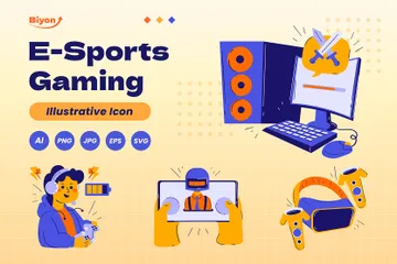 E-Sport-Spiele Illustrationspack