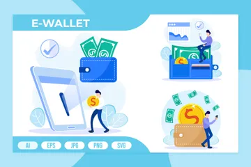 E-wallet Illustration Pack