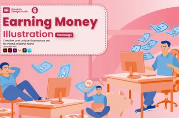 Earning Money Illustration Pack