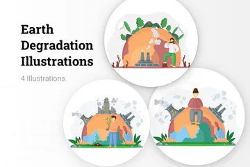 Earth Degradation Illustration Pack