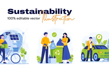Earth Sustainability Illustration Pack