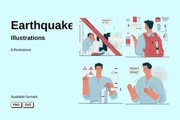 Earthquake Illustration Pack