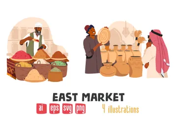 East Market Illustration Pack