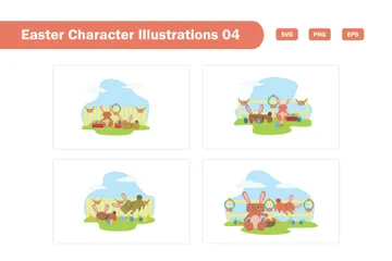 Easter Character Illustration Pack