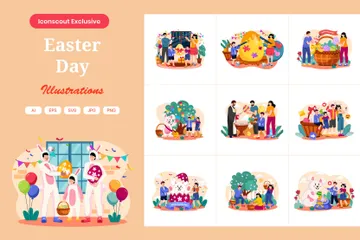 Easter Day Illustration Pack
