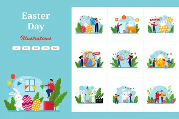 Easter Day Illustration Pack