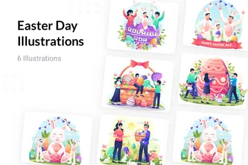 Easter Day Illustration Pack