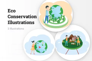 Eco Conservation Illustration Pack