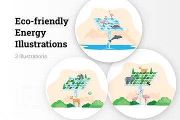 Eco-friendly Energy Illustration Pack