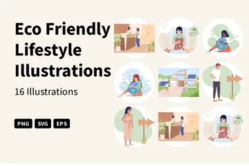 Eco Friendly Lifestyle Illustration Pack