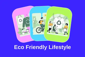 Eco Friendly Lifestyle Illustration Pack