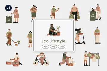 Eco Lifestyle Illustration Pack