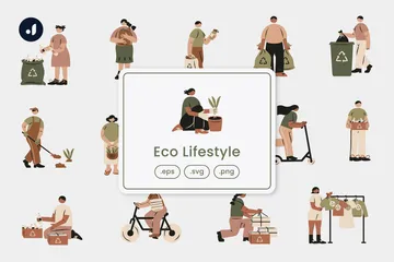 Mode de vie écologique Pack d'Illustrations