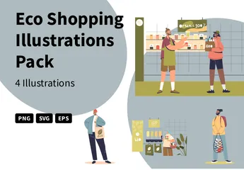 Eco Shopping Illustration Pack