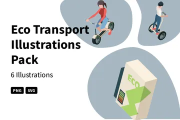 Eco Transport Illustration Pack