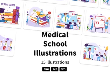 École de médecine Pack d'Illustrations