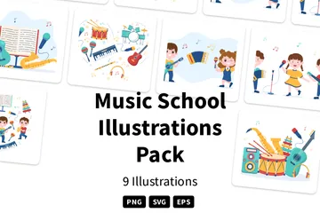 École de musique Pack d'Illustrations