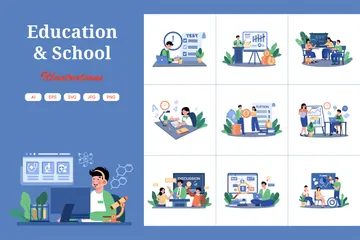 Éducation scolaire Pack d'Illustrations