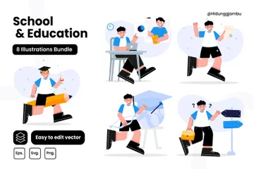 Éducation scolaire Pack d'Illustrations