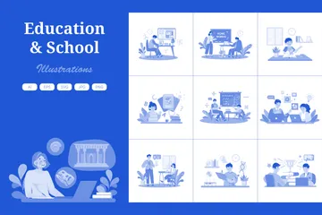 Éducation scolaire Pack d'Illustrations