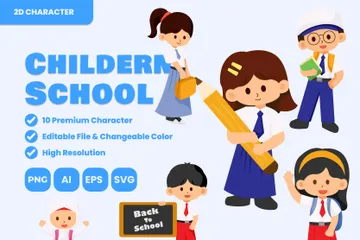 École pour enfants Pack d'Illustrations