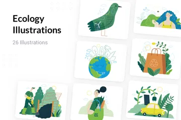 Ecologia Pacote de Ilustrações