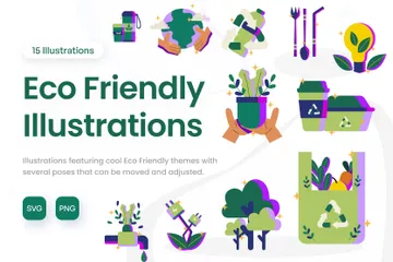 Respectueux de la nature Pack d'Illustrations