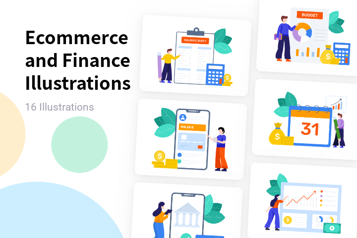 Premium Ecommerce And Finance Illustration pack from Business Illustrations