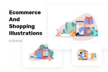 Ecommerce And Shopping Illustration Pack