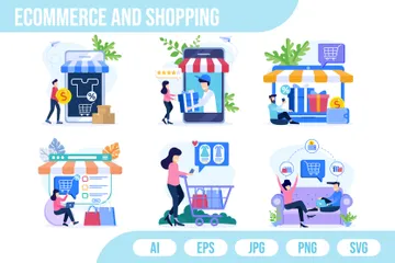 Ecommerce And Shopping Illustration Pack